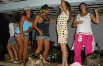 Russian girls dancing on Mainski's bar