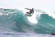 Shiprecks right surf break, Nusa lembongan. Bali