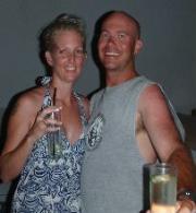 Brett & Jo at Mainski Lembongan Resort, Bali.