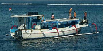 Nusa Lembongan Island, Bali.  Public Boat