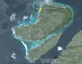Nusa Lembongan Island, Bali from space