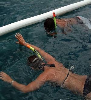 Snorkelling at Nusa Lembongan, Bali.